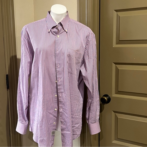 Peter Millar Other - Peter Millar Crown Sport Shirt Weekender Finish Green Blue Mens Size L